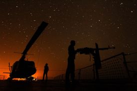 Iranian navy conducts the "Velayat-90" naval wargames in the Strait of Hormuz in southern Iran on January 1, 2012.