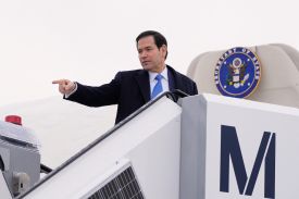 U.S. Secretary of State Marco Rubio departs Munich after attending the Munich Security Conference on Feb. 15.