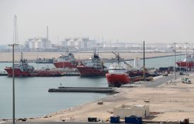 The Ras Laffan facility, the principal site for Qatari production of liquefied natural gas, north of Doha on Feb. 6, 2017.