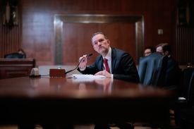 U.S. Trade Representative Jamieson Greer testifies in the Senate in Washington, D.C.