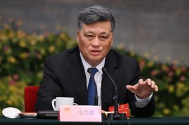 Xinjiang Communist Party Secretary Ma Xingrui speaks during the 14th National People's Congress in Beijing.