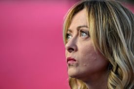 Italian Prime Minister Giorgia Meloni ahead of an informal meeting of the European Council in Cyprus on April 23.