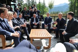Leaders at the G-7 summit in Alberta, Canada