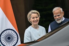 Von der Leyen and Modi meet