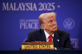 Donald Trump at the ASEAN summit in Malaysia