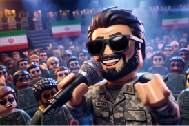 A still image from the “AI Iran” YouTube channel, captured on May 18.
